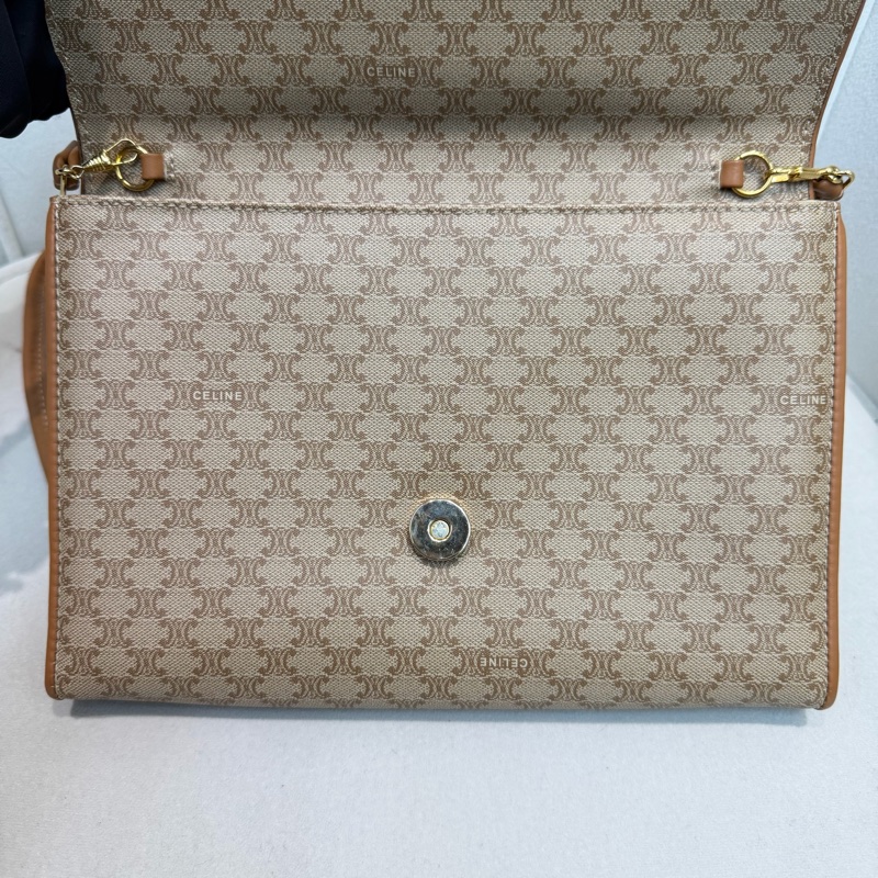 Celine Vintage Macadam 金扣 信封肩背包 XC467-13