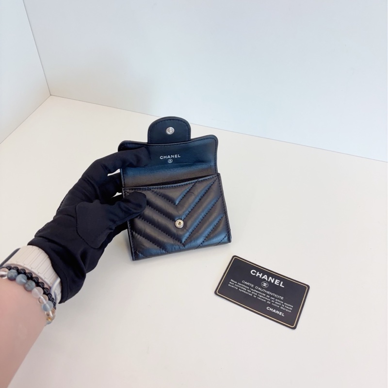 Chanel 2.55 soblack V纹牛皮卡包 25开带卡 8.5*12*2.5 小包-6