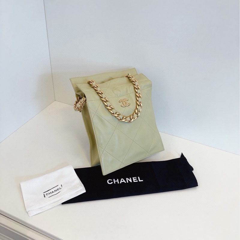 Chanel香奈儿 牛油果抽绳小福袋tote 小号21*26*8 大菱格粗金链条 不会撞包的隐藏款 手感细腻 抽绳松紧可变换不同风-3
