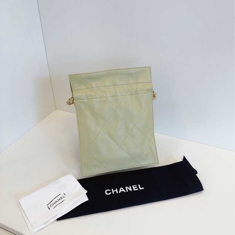 Chanel香奈儿 牛油果抽绳小福袋tote 小号21*26*8 大菱格粗金链条 不会撞包的隐藏款 手感细腻 抽绳松紧可变换不同风-8