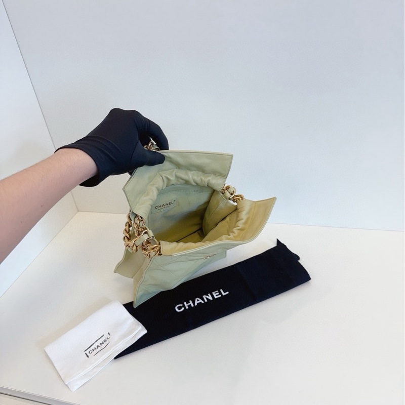 Chanel香奈儿 牛油果抽绳小福袋tote 小号21*26*8 大菱格粗金链条 不会撞包的隐藏款 手感细腻 抽绳松紧可变换不同风-10
