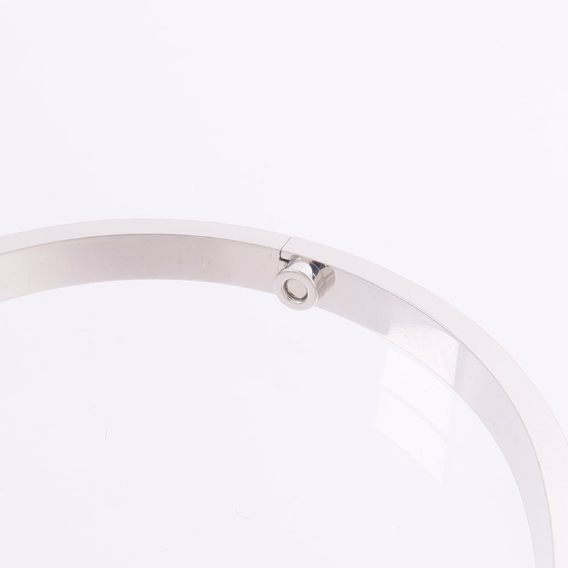 CARTIER 18K白金Love Bangle SM Paved鑽石手鐲-8