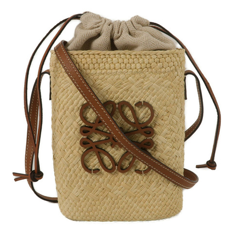 LOEWE Iraca Palm Square Pocket肩背袋