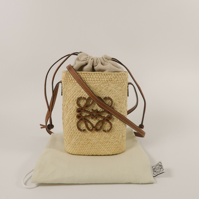LOEWE Iraca Palm Square Pocket肩背袋-8