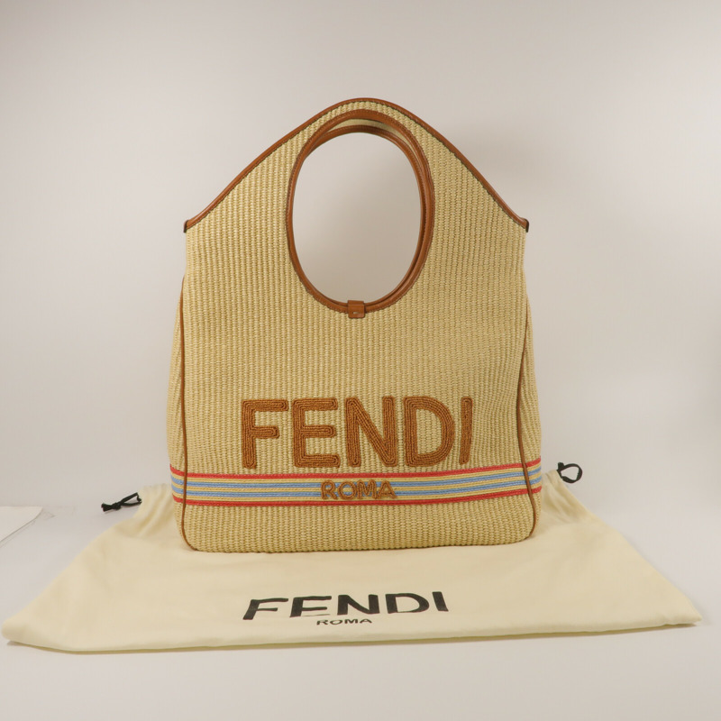 FENDI Raffia Shoulder Bag肩背袋-8