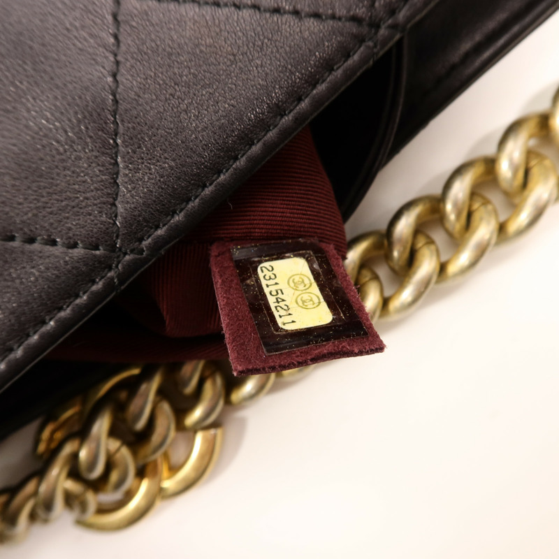 CHANEL 牛皮皮革Drawstring Bucket鏈帶手挽肩背兩用袋-6