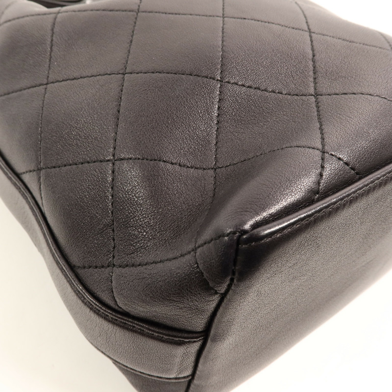 CHANEL 牛皮皮革Drawstring Bucket鏈帶手挽肩背兩用袋-11