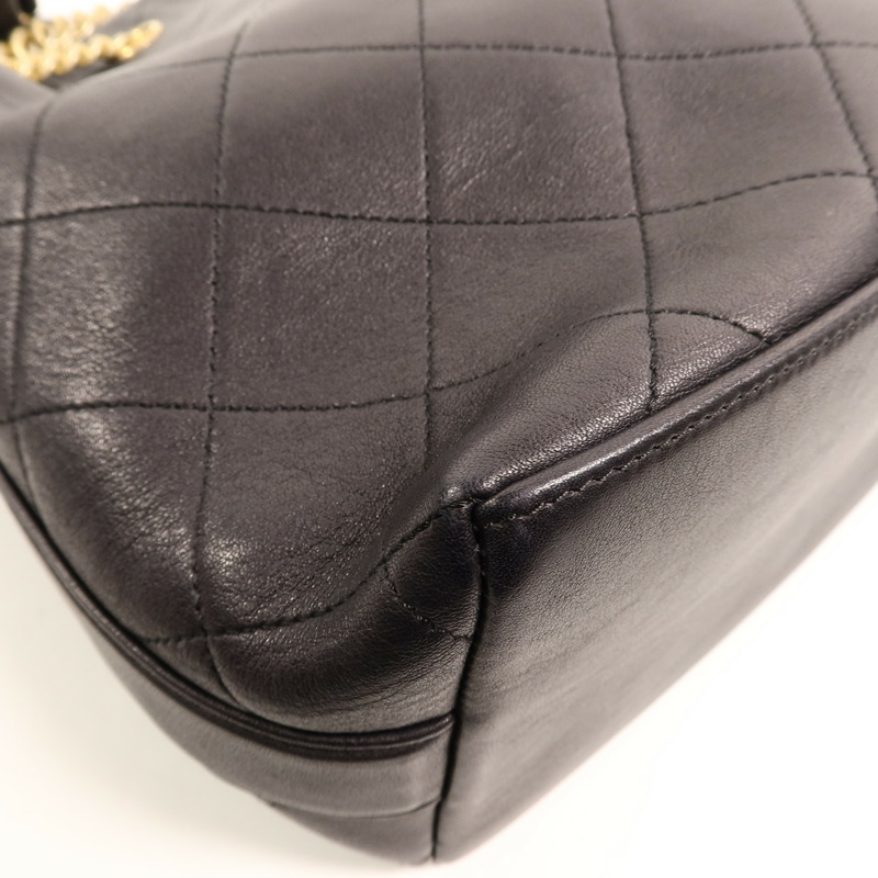 CHANEL 牛皮皮革Drawstring Bucket鏈帶手挽肩背兩用袋-13