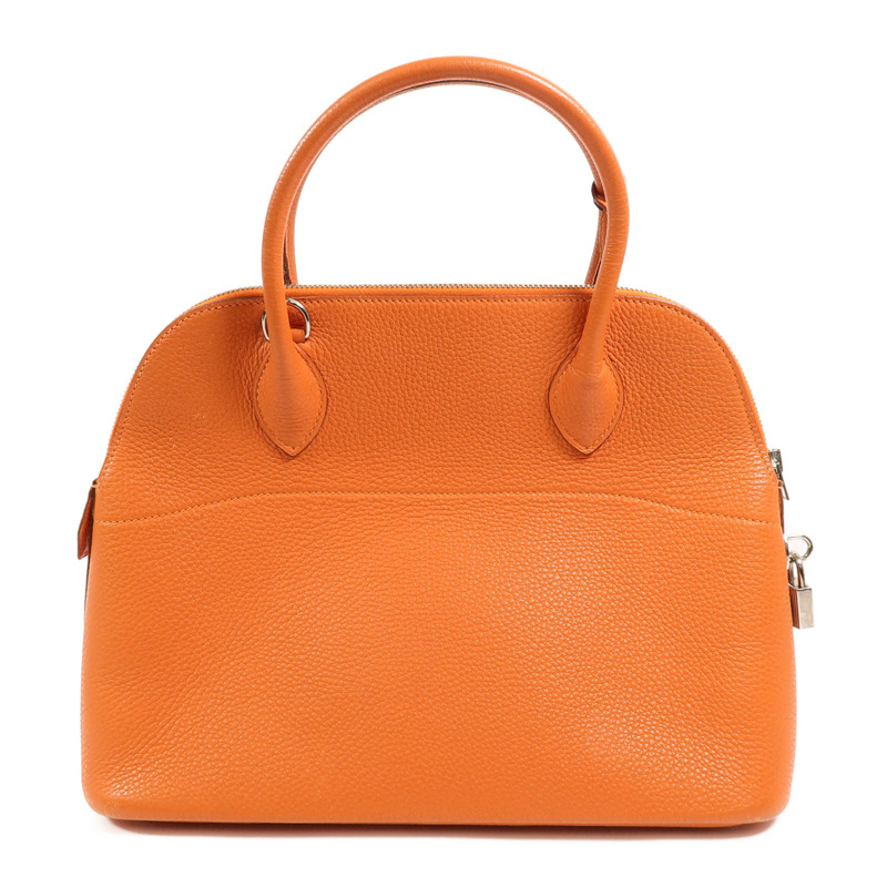 HERMES Clemence皮革Bolide 31手挽肩背兩用袋Orange-1