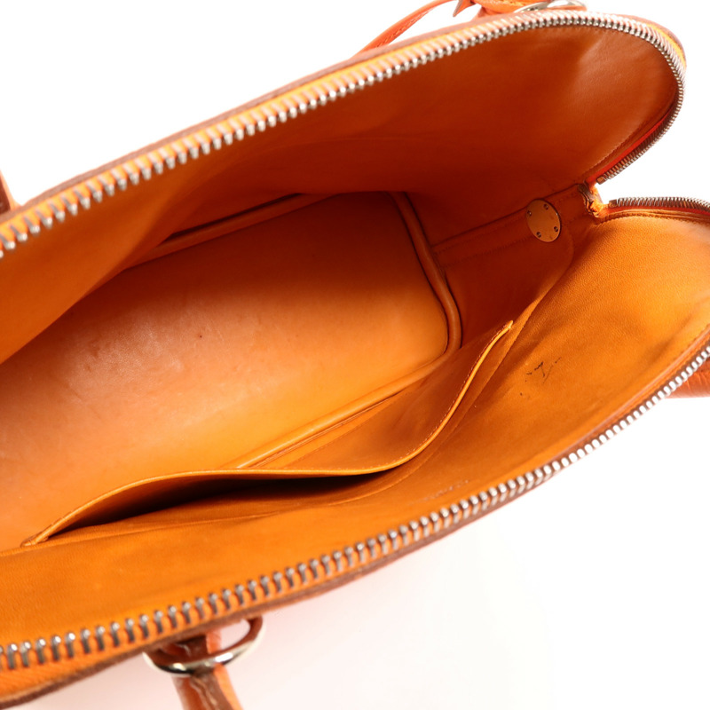 HERMES Clemence皮革Bolide 31手挽肩背兩用袋Orange-4