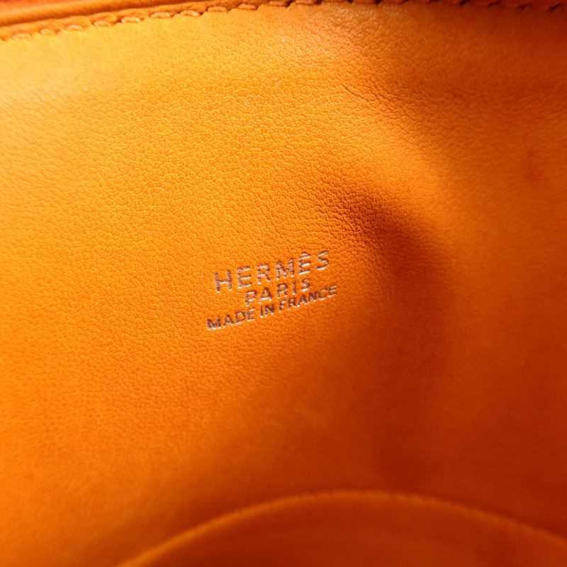 HERMES Clemence皮革Bolide 31手挽肩背兩用袋Orange-5