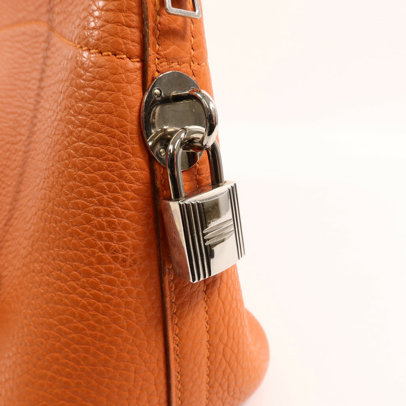 HERMES Clemence皮革Bolide 31手挽肩背兩用袋Orange-9