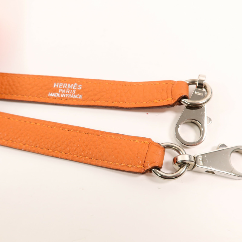 HERMES Clemence皮革Bolide 31手挽肩背兩用袋Orange-10