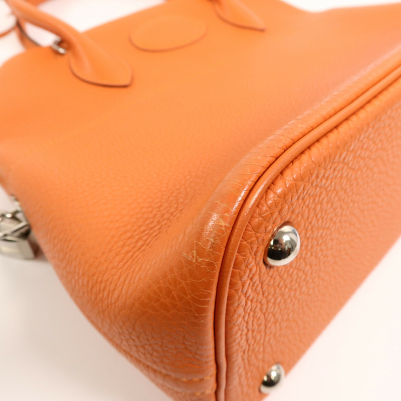 HERMES Clemence皮革Bolide 31手挽肩背兩用袋Orange-13