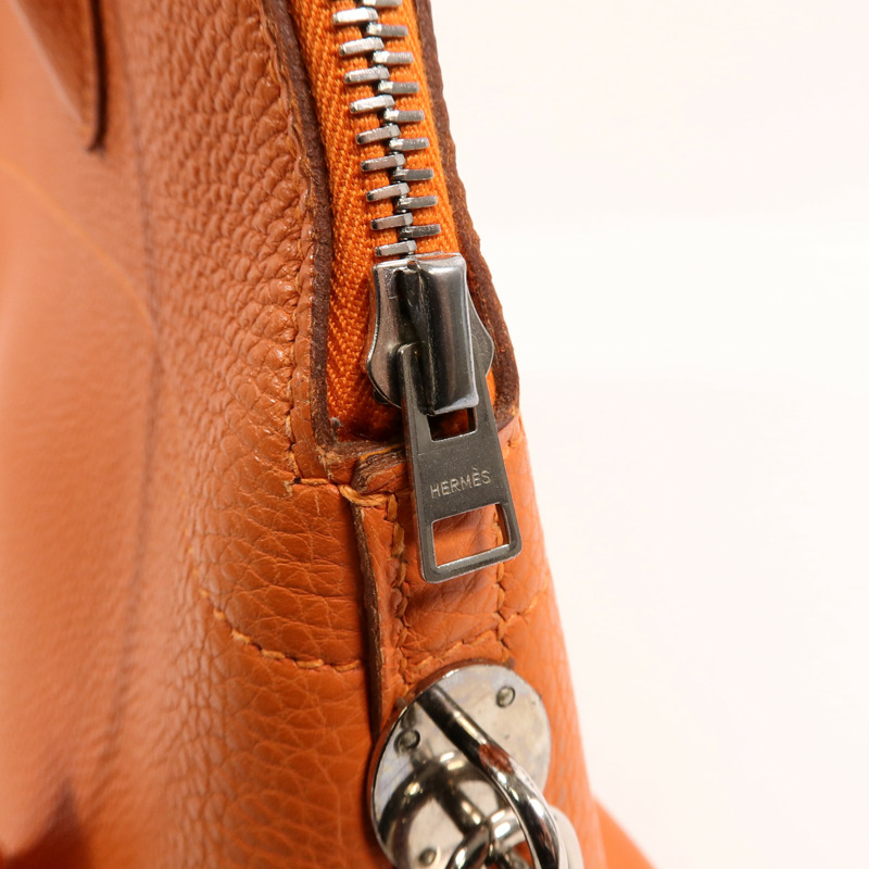 HERMES Clemence皮革Bolide 31手挽肩背兩用袋Orange-16