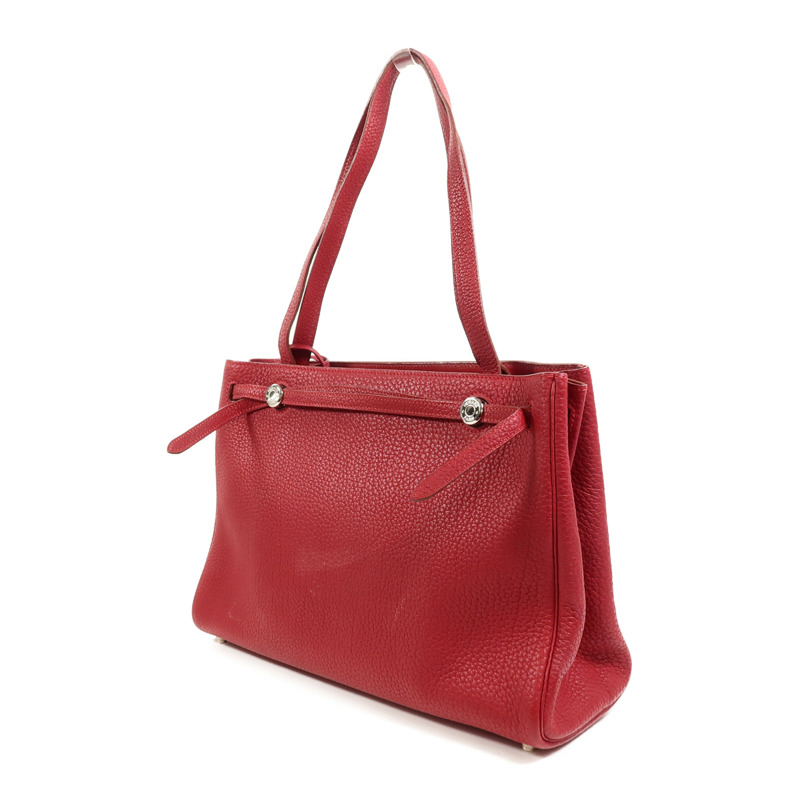 HERMES Togo皮革Cabana 35肩背袋Rouge H-2