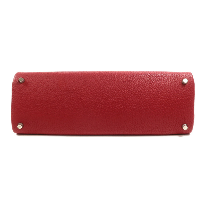 HERMES Togo皮革Cabana 35肩背袋Rouge H-3