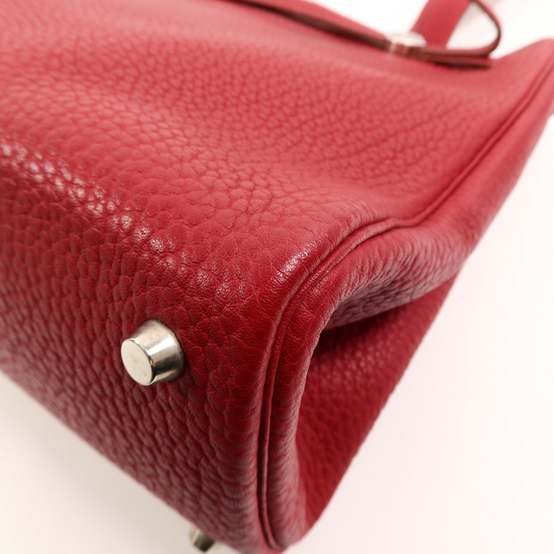 HERMES Togo皮革Cabana 35肩背袋Rouge H-9