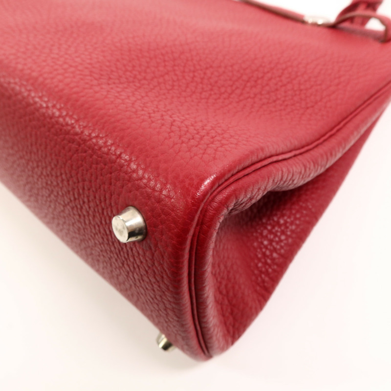 HERMES Togo皮革Cabana 35肩背袋Rouge H-11
