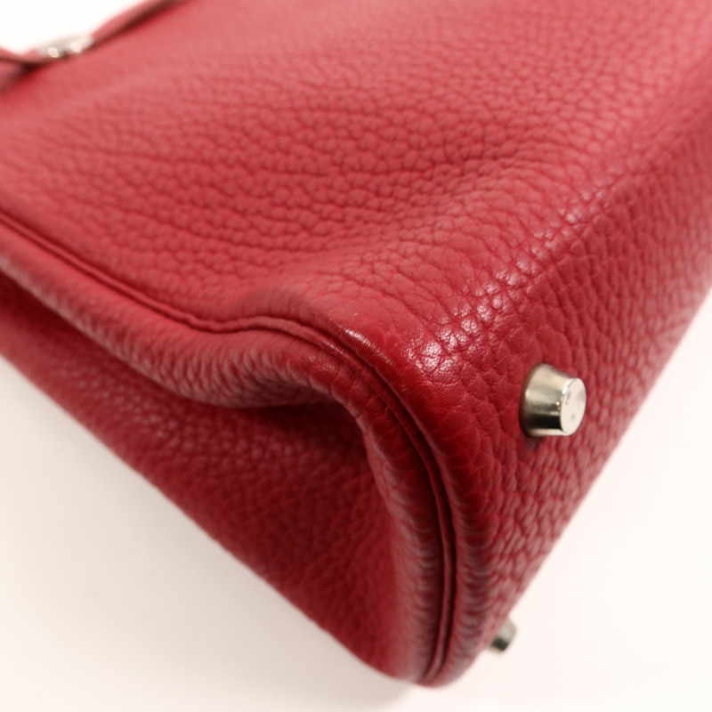HERMES Togo皮革Cabana 35肩背袋Rouge H-12