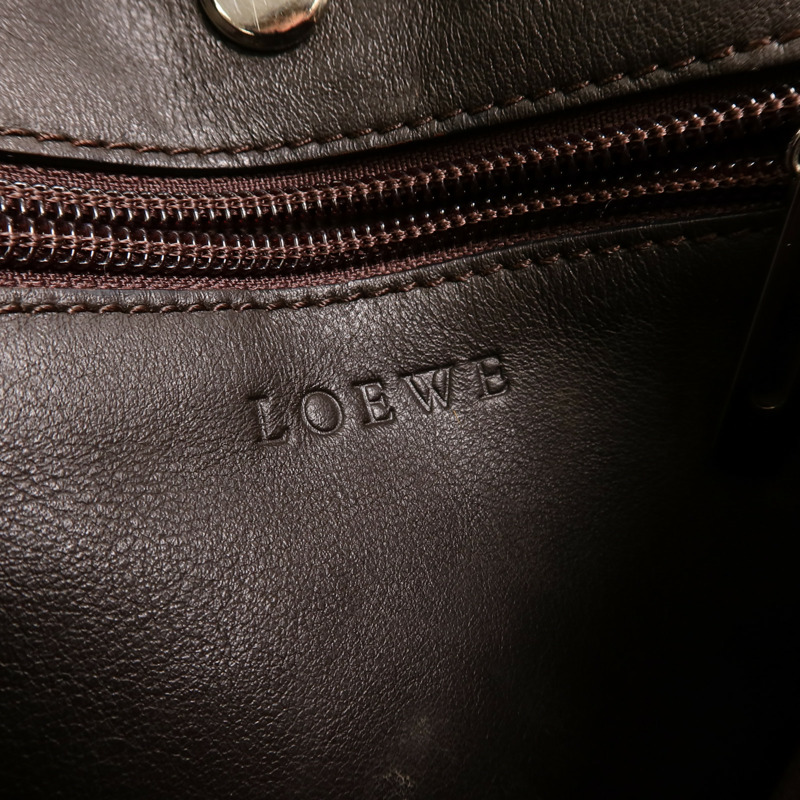LOEWE 麂皮皮革Anagram肩背袋-5