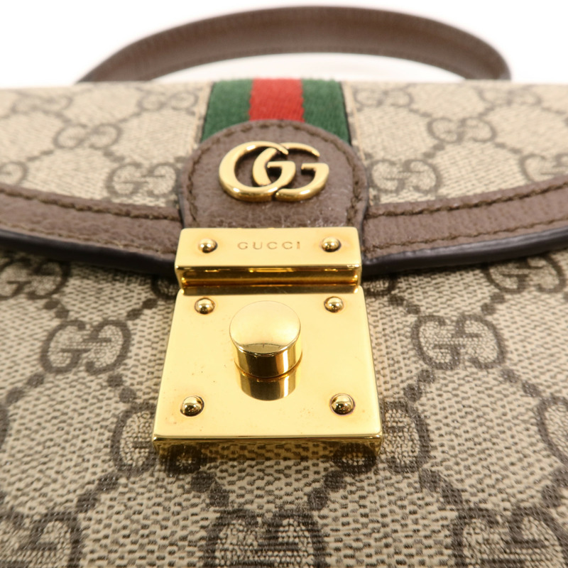 GUCCI 塗層帆布Ophidia GG Supreme手挽袋-9