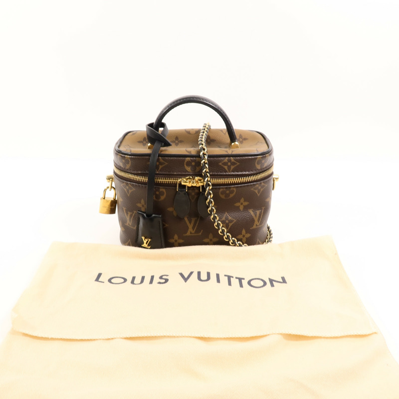 LOUIS VUITTON Monogram Reverse Vanity PM手挽肩背兩用袋-7