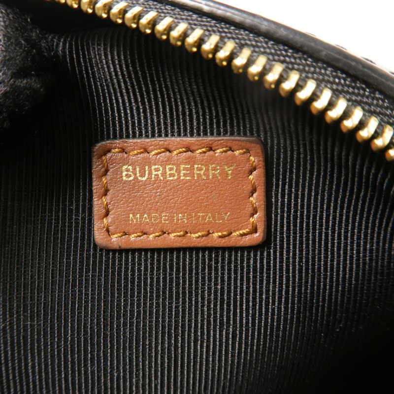 BURBERRY 塗層帆布/牛皮皮革Louise TB肩背袋-6