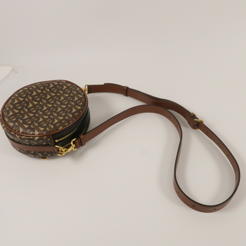 BURBERRY 塗層帆布/牛皮皮革Louise TB肩背袋-8