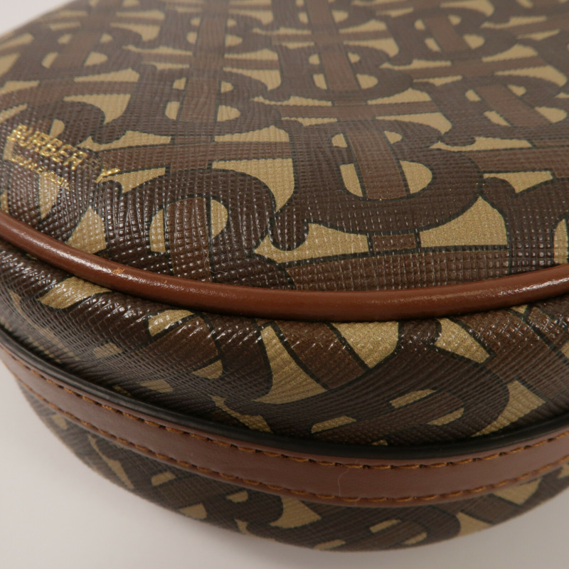 BURBERRY 塗層帆布/牛皮皮革Louise TB肩背袋-11