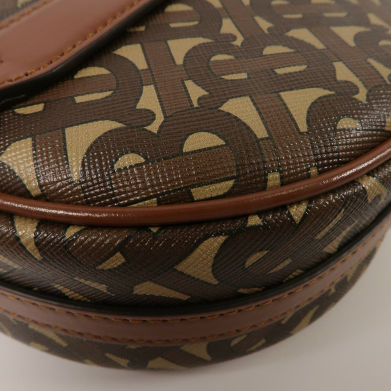 BURBERRY 塗層帆布/牛皮皮革Louise TB肩背袋-12