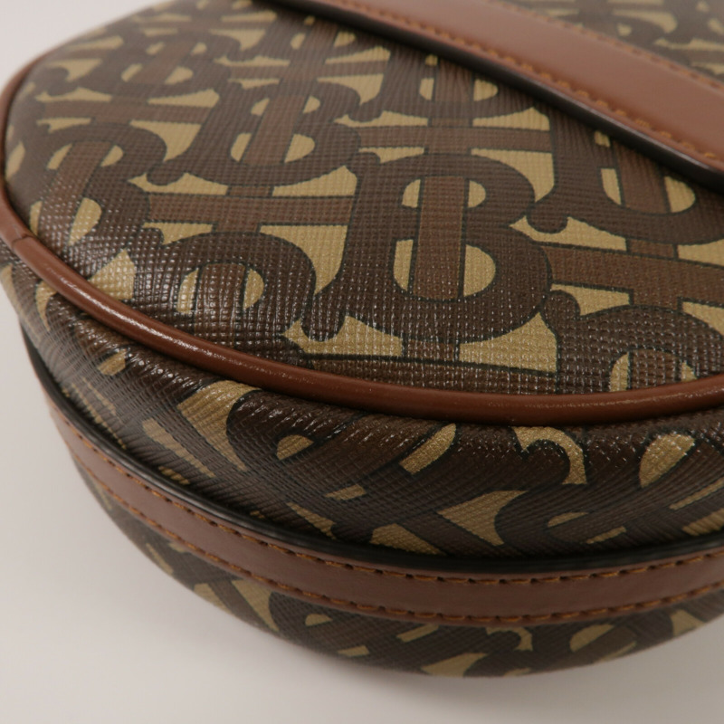 BURBERRY 塗層帆布/牛皮皮革Louise TB肩背袋-13