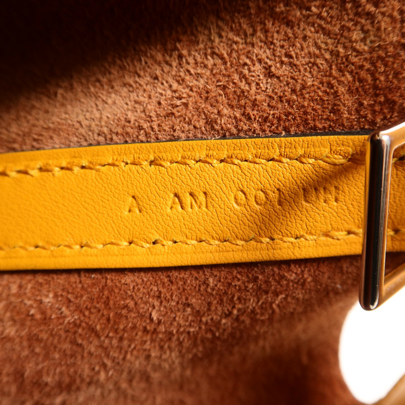 HERMES Clemence皮革Picotin PM手挽袋Cuivre/Jaune d'Or-6