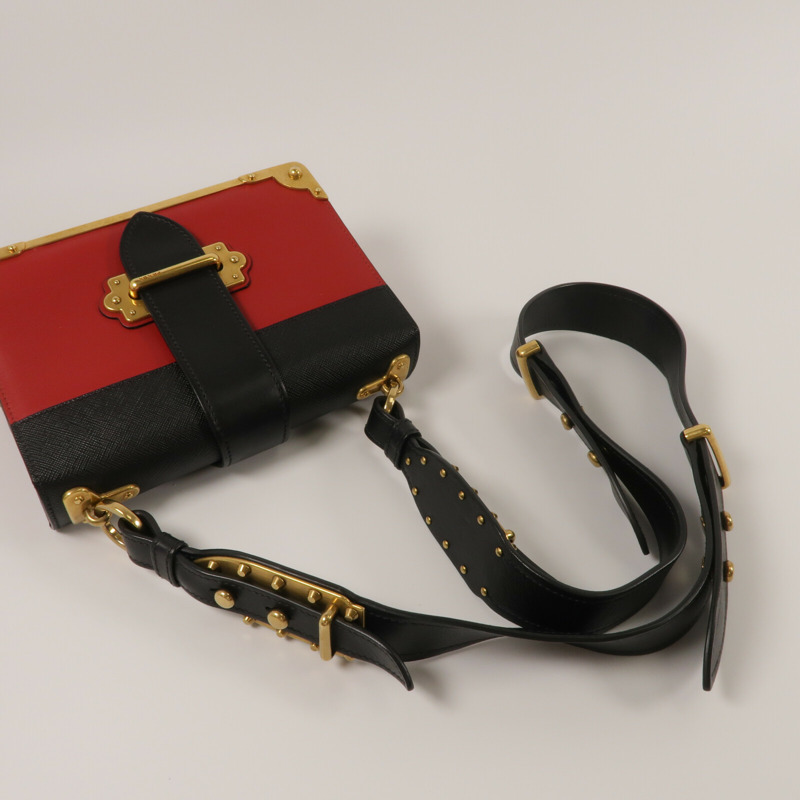 PRADA 牛皮皮革Shoulder Bag肩背袋-9