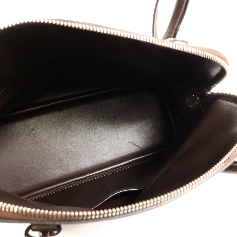 HERMES Togo皮革Bolide 31手挽肩背兩用袋Chocolat-4