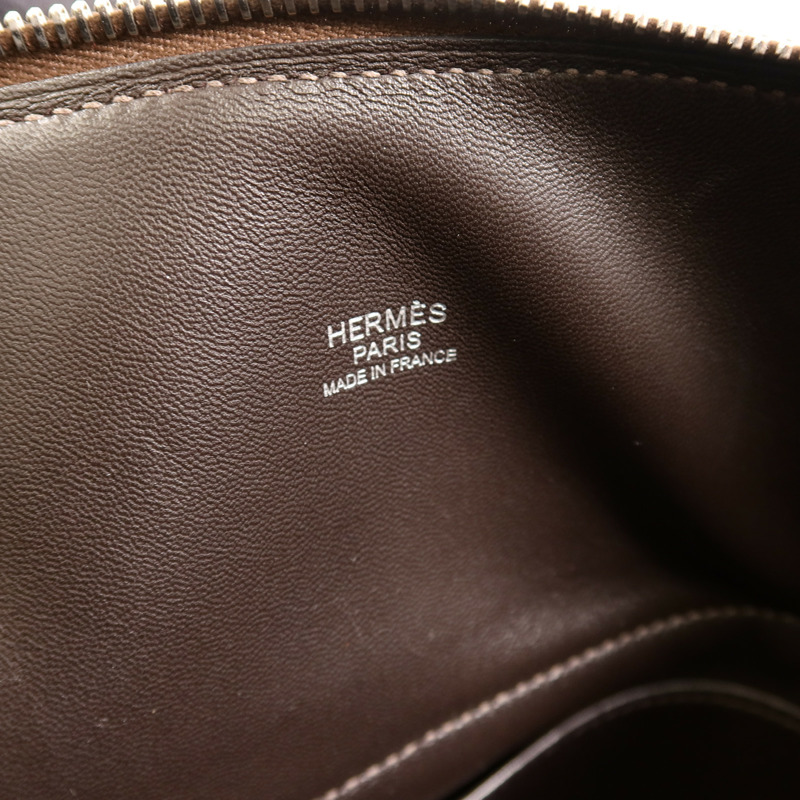 HERMES Togo皮革Bolide 31手挽肩背兩用袋Chocolat-5