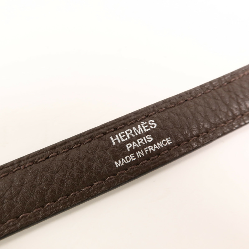 HERMES Togo皮革Bolide 31手挽肩背兩用袋Chocolat-11