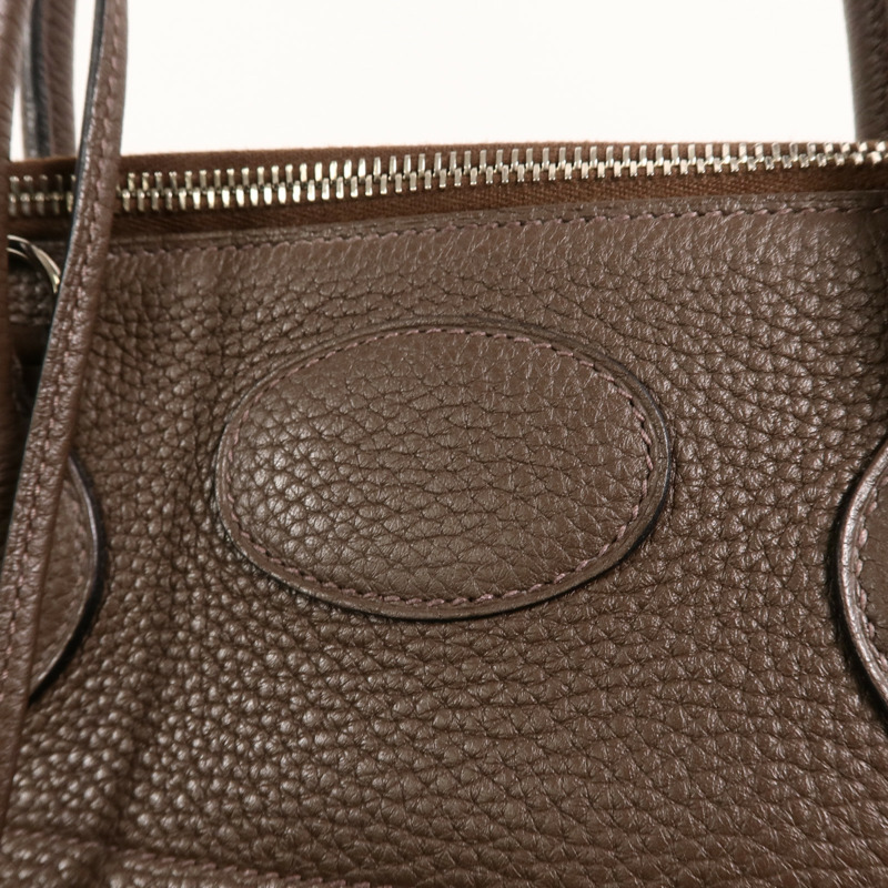 HERMES Togo皮革Bolide 31手挽肩背兩用袋Chocolat-18