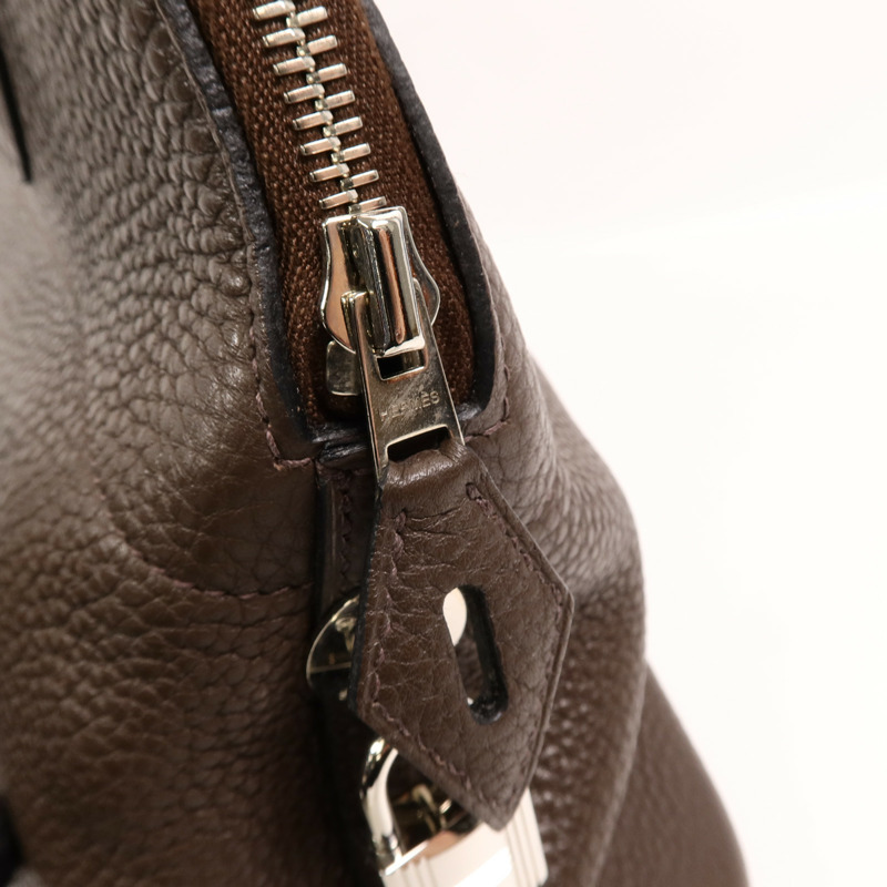 HERMES Togo皮革Bolide 31手挽肩背兩用袋Chocolat-19