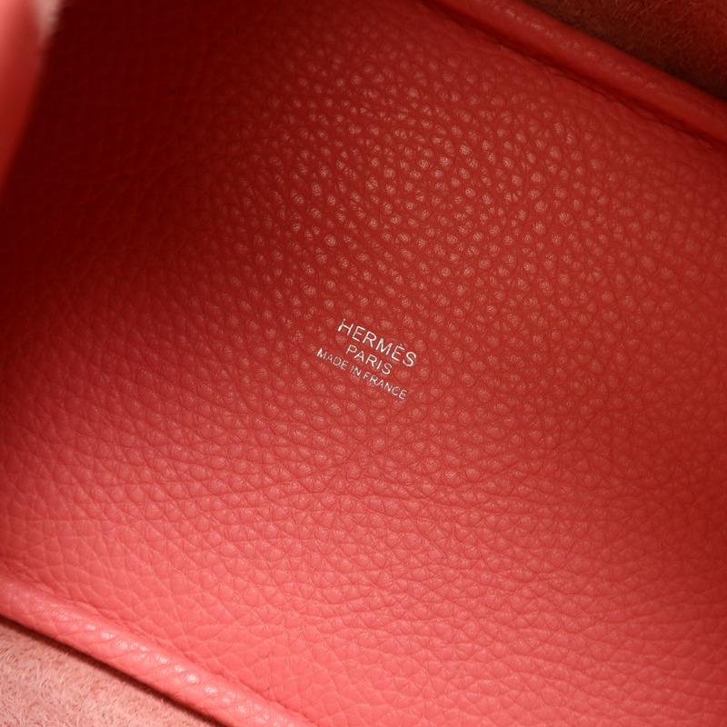 HERMES Clemence皮革Picotin PM手挽袋Rose Lipstick-5