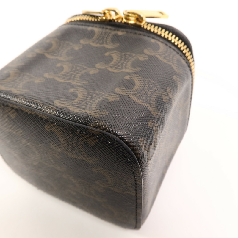 CELINE 塗層帆布Mini Vanity Case手挽肩背兩用袋-9