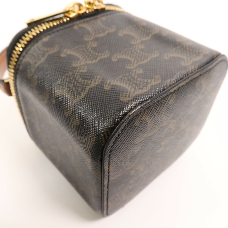 CELINE 塗層帆布Mini Vanity Case手挽肩背兩用袋-10