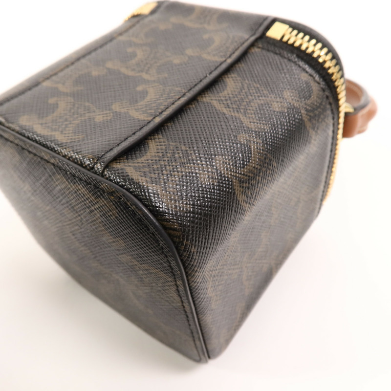 CELINE 塗層帆布Mini Vanity Case手挽肩背兩用袋-11