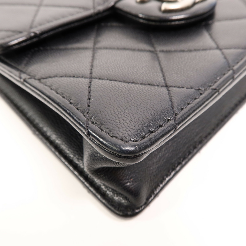 CHANEL 牛皮皮革Matelasse Pearl Chain Bag鏈帶肩背袋-12
