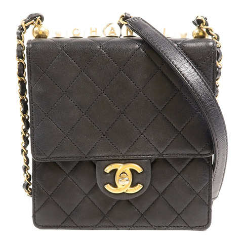 CHANEL 牛皮皮革Matelasse Pearl Chain Bag鏈帶肩背袋