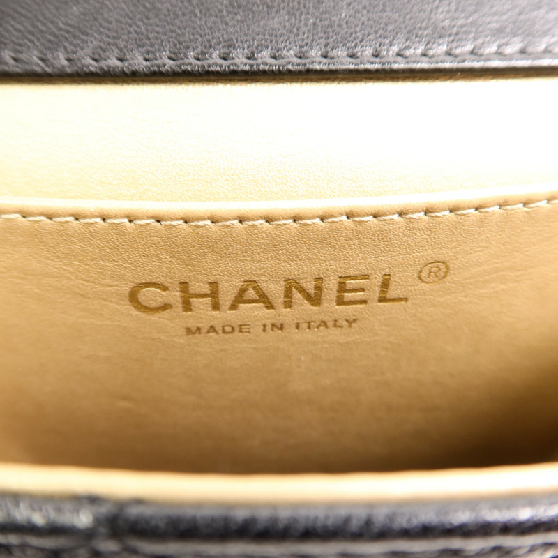 CHANEL 牛皮皮革Matelasse Pearl Chain Bag鏈帶肩背袋-5