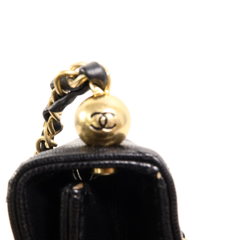 CHANEL 牛皮皮革Matelasse Pearl Chain Bag鏈帶肩背袋-13