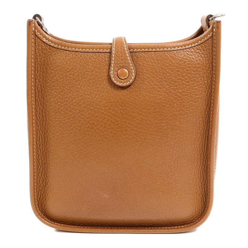 HERMES Clemence皮革Evelyne TPM肩背袋Gold-1
