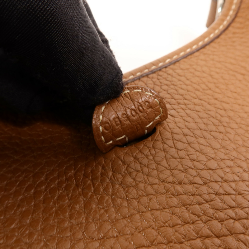 HERMES Clemence皮革Evelyne TPM肩背袋Gold-6