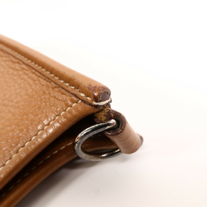HERMES Clemence皮革Evelyne TPM肩背袋Gold-12